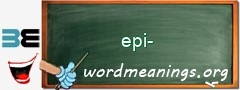 WordMeaning blackboard for epi-